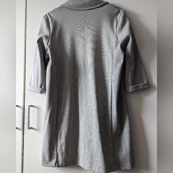 New Grey Marl Longline Jacket Size 16-18 - Picture 4 of 5
